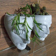 conjunto 3 vasos planta maceta decoración ollas floreros humano diseño casa plantas florero macetas libro 3d print model - Mito3D