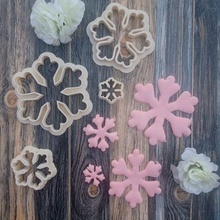 impostato 4 fiocco neve frese Natale biscotti 3d print model - Mito3D