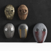set 5 masks various mask masquerade wood art 3d print model - Mito3D