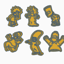 set 6 simpsons cookie cutters art game cookies simpson seal cook cutter cithen clay polymeric animals animal creator 3d print model - Mito3D