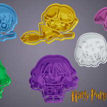 set 7 harry potter cookie cutters fondant cookies cutter hermione rum weasley draco malfoy rubeus hagrid dobby 3d print model - Mito3D