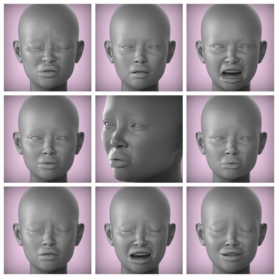 ayarlamak 8 kafalar 3d baş kadın karakter kadin genç vesika oyuncak bebek bjd low poly model ok gözler bölüm gövde erkekler para çekme büst insanlar ifade kahkaha sevinç üzüntü 3d print model - Mito3D