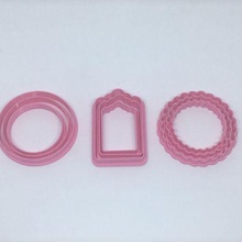 set 9 circle waves square 3d print model - Mito3D