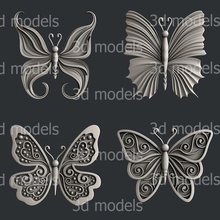 set butterfly art vcarve aspire artcam magic bones printer 3dmodels 3d print model - Mito3D