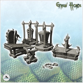 set chaos torture accessories metal cages spiked coffin 15 - ork green horde fantasy beast demon ogre building architecture tabletop miniatures scenery wargame game terrain house orc warrior rings lotr medieval orcus evil savage waaagh grunt 3d print model - Mito3D