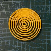 conjunto circular cortadores corte cortador Galleta fondant arcilla porcelana chocolate 3d print model - Mito3D