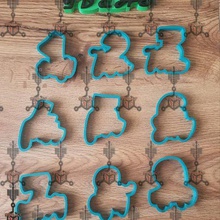 set cookie cutters numbers english home cookies 3d print model - Mito3D