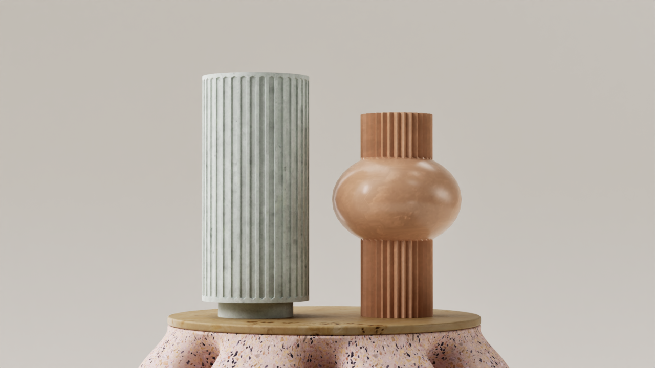 einstellen dekorativ Vasen Brille 3D print model - Mito3D