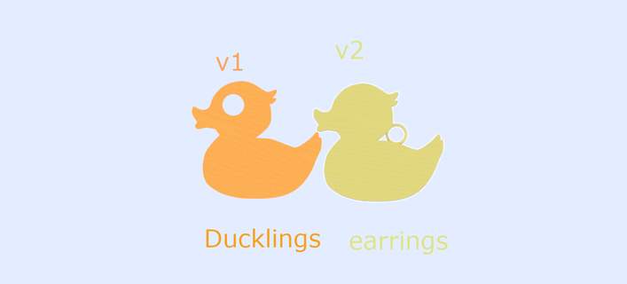 set duckling earrings files earring dna biology math study leaves valentine valentines day 3d print model - Mito3D