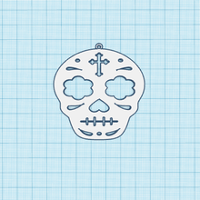 conjunto pendientes calaveras cráneo caramelo extraterrestre 3d print model - Mito3D