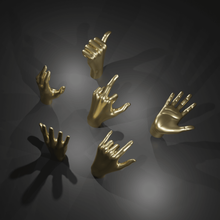 conjunto de mão porta-chaves a casa deco decoração interior chave titular mãos escultura pano 3d print model - Mito3D