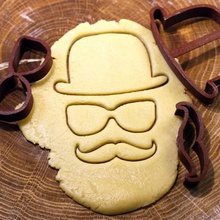 conjunto de gorro gafas bigote cortador la galleta professional home 3dprinting biscuit biscuits cookiecutter cooky dining fondant ginger gingerbread house household keyhole kitchen kitchendining kitchenware pastry printable halloween 3d print model - Mito3D