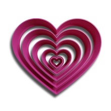 set hearts cookie cutter cookie cutter cutting heart valentine's day valentine