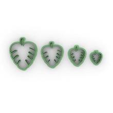 Ayarlamak hojalar yapraklar kurabiye kesici tropikal kalıbı kesiciler kesme pul biscotti 3d print model - Mito3D