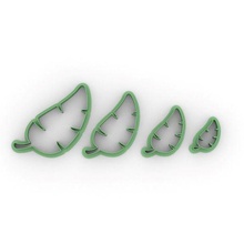 set hojas - leaves cookie cutter tropical cookies cookiecutter cutters cutting stamp biscotti 3d print model - Mito3D