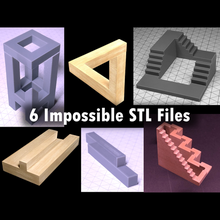 set impossible object optical illusions 3d print model - Mito3D