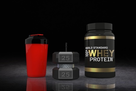 conjunto companheiro academia proteína ginásio Academia pesa haltere soro leite 3d print model - Mito3D