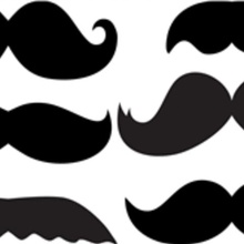 set 6 mustache moustaches cookie cutter art whiskers tegobi mario bros hitler sharp-edged 3d print model - Mito3D