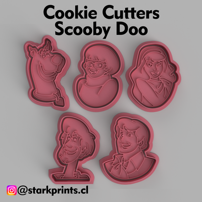 ensemble of 5 scooby doo biscuit coupeurs accueil maison hirsute coupeur halloween 3d print model - Mito3D