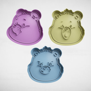 set ositos cari x3 cookie cutter cutters stl molds cuddly bears 3d print model - Mito3D