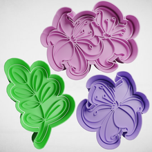 set plants x3 cookie cutter cutters molds flowers 3d print model - Mito3D
