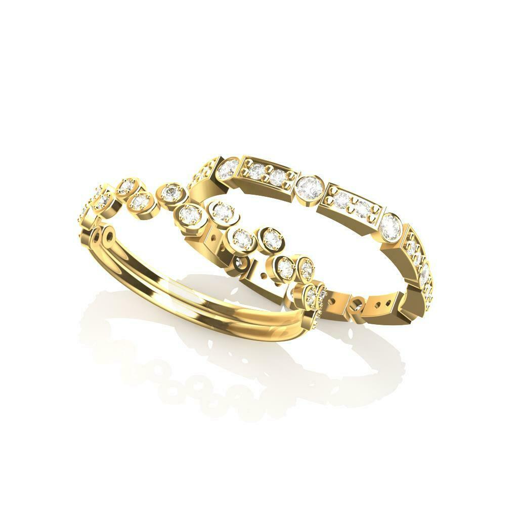 ensemble anneaux pierres bijoux diamants gemmes luxe mode conception 3d impression3d 3D print model - Mito3D