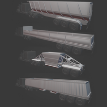 set scale semi dry bulk chassis 3d print model - Mito3D