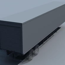 set scale semi trailer chassis n truck box flatbed frame 3d print model - Mito3D