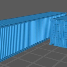 set scale shipping containers n semi trailer truck container 3d print model - Mito3D