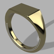 conjunto sinete argolas joalheria anel jóia presente círculo foca símbolo 3d print model - Mito3D
