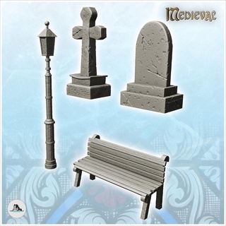 set tombstones outdoor accessories cemetery 1 - terrain ww2 scenery modern miniatures diaroma building architecture tabletop wargame game house war normandy western baroque contempory flames yankee walking crisis bolt 3d print model - Mito3D