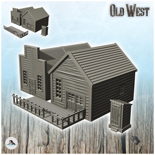 set western houses toilet cabins 13 - usa america acw american civil war history historical building architecture tabletop miniatures scenery wargame game terrain house accessories wild old west modern far desperados texas confederate secession union 3d print model - Mito3D