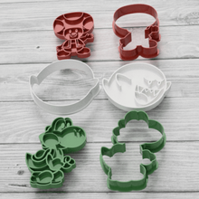 set x3 mario bros cutters home cookie cutter sharp kitchen cut cokiecutter cooky cakes fondant mould dining yoshi boo toad 3d print model - Mito3D