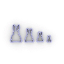einstellen x4 Kaninchen Ostern Hase di Plätzchen Cutter Kekse Ausstechform Schneider Schneiden Stempel 3d print model - Mito3D