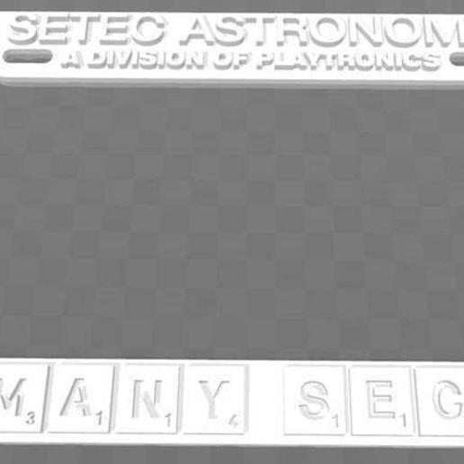 setec astronomia - muitos segredos da placa de licença do quadro a arte sinais logotipos tênis 3D print model - Mito3D