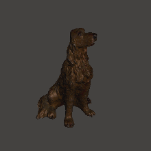setter dog mascot figure art 3d print model - Mito3D