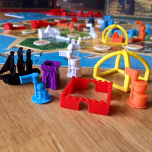 settlers catan - cities knights enhancements game setters pieces castles roads settlement city replacement 3d print model - Mito3D