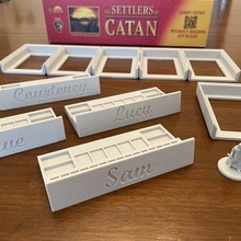 settlers catan parts card holder set 3d print model - Mito3D