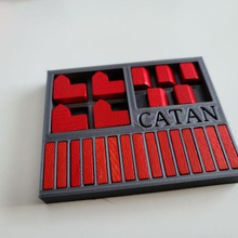 settlers catan player tray game cover 3d print model - Mito3D