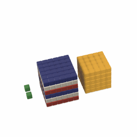 sieben Würfel sechs fünf cube-Einheit cube 73 13 53 +63 verschiedene 3D print model - Mito3D