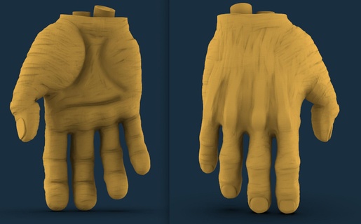 abgetrennt Hand handgenäht 3d print model - Mito3D