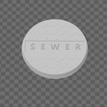 sewer cover 3d print model - Mito3D