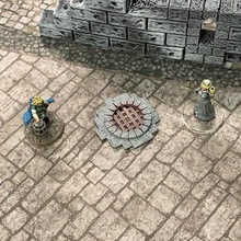 sewer entrance marker 28mm32mm scale game toy warhammer fantasy wargaming wargame terrain wargames village town tabletop gaming skirmish campaign scatter rpg roleplaying pathfinder objective mordheim miniatures medieval frostgrave dungeons dragons dnd5e city boardgames age sigmar 3d print model - Mito3D