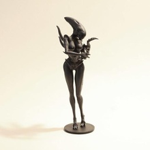 sexy alien v1 art giger creepy female model pose sculpture 3d print model - Mito3D