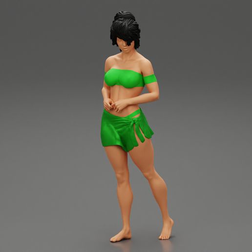 sexy bikini menina praia 3d impressão modelo 3D print model - Mito3D