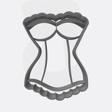 sexy corset cookie cutter - art foxy sex bachelorette party marriage bubis tits 3d print model - Mito3D