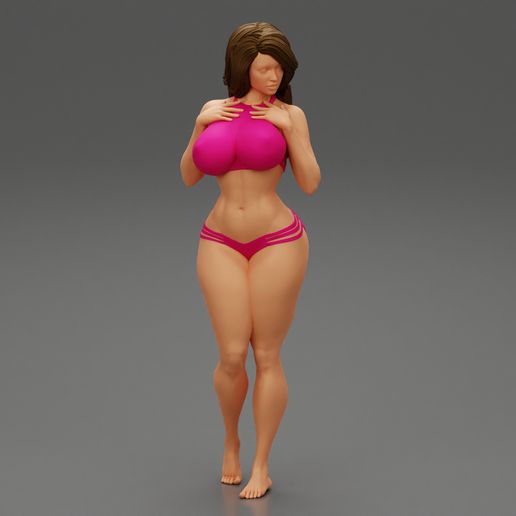 sexy menina natação terno praia moda bikini 3d impressão modelo 3D print model - Mito3D