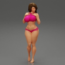 sexy girl swimming suit beach fashion bikini 3d print model
