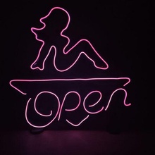 sexy lady led sign art sex glow pink easy special 3d print model - Mito3D