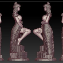 sexy snow doncella striptease mujer niña arquitectura torso 3d print model - Mito3D